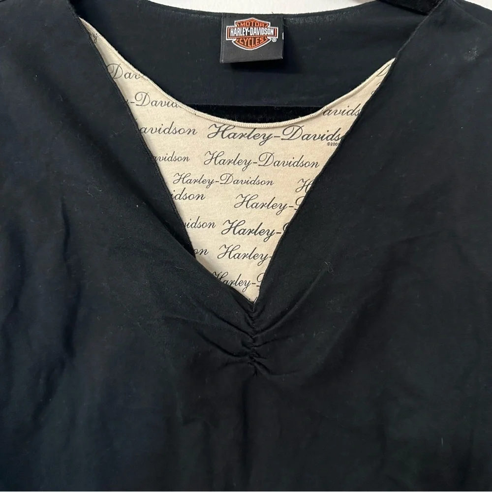 Harley Davidson Barnett El Paso TX Women’s Black Long Sleeve Top Size L GUC - Picture 5 of 9